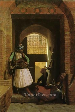 Arnauts of Cairo at the Gate of BabelNasr Greek Arabian Jean Leon Gerome Oil Paintings